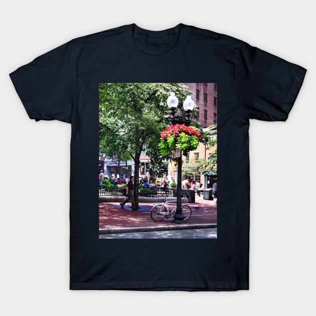 Boston MA - Irish Famine Memorial Park T-Shirt by SusanSavad